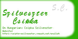 szilveszter csipka business card